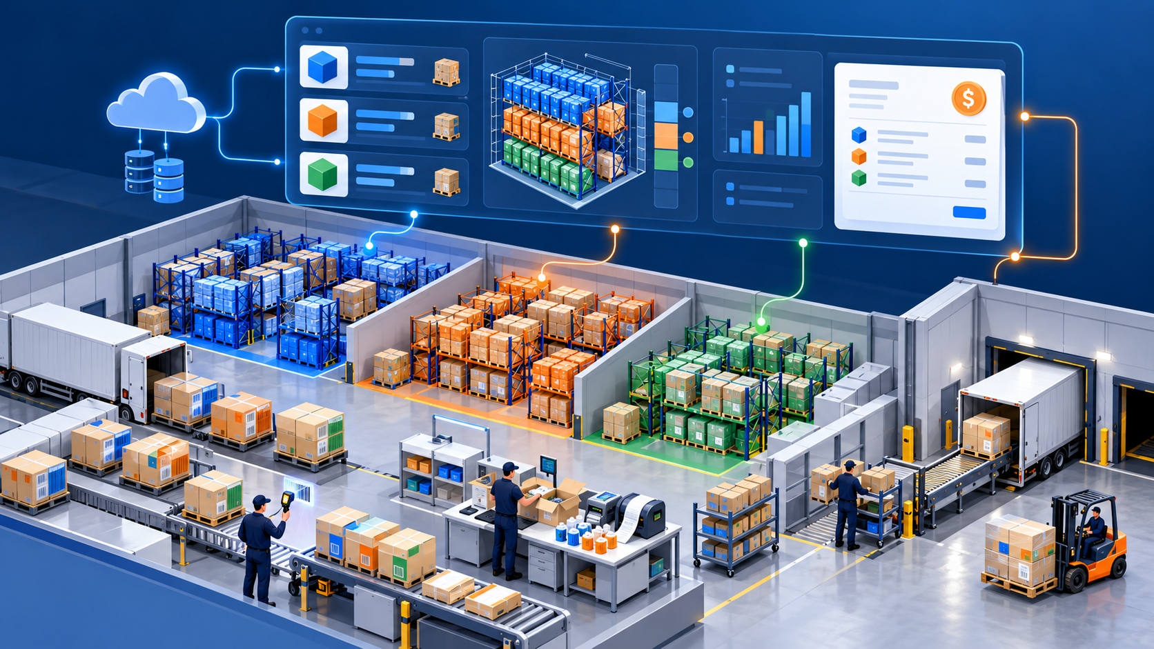 BrilliantWMS 3PL Warehouse Operations illustration